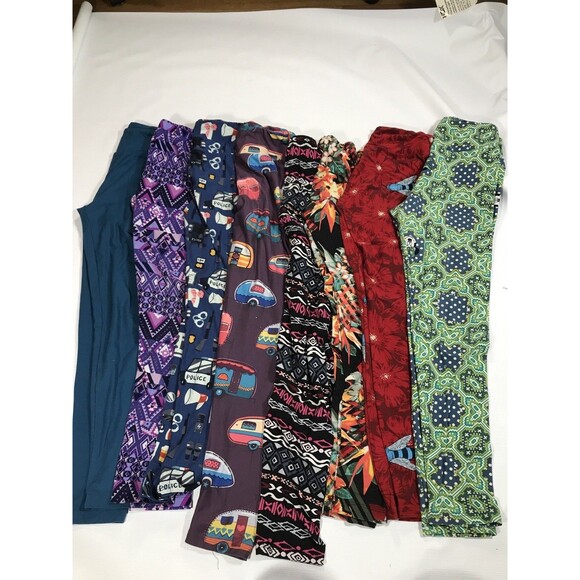 Lot Of 7 Pairs OS LulaRoe 1 Other Leggings Size One Size - Picture 1 of 8